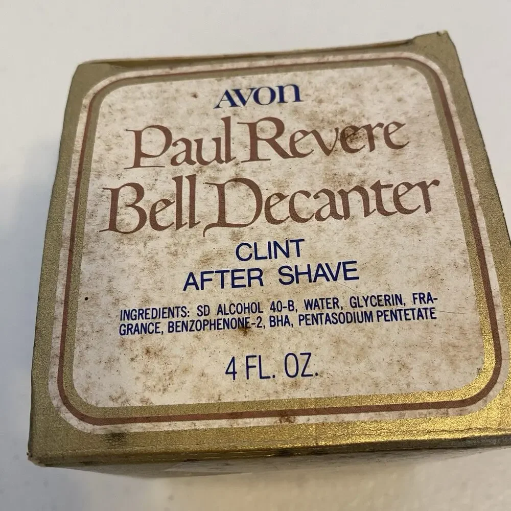Vintage 1979 Avon Collection Paul Revere Bell Decanter Clint After Shave